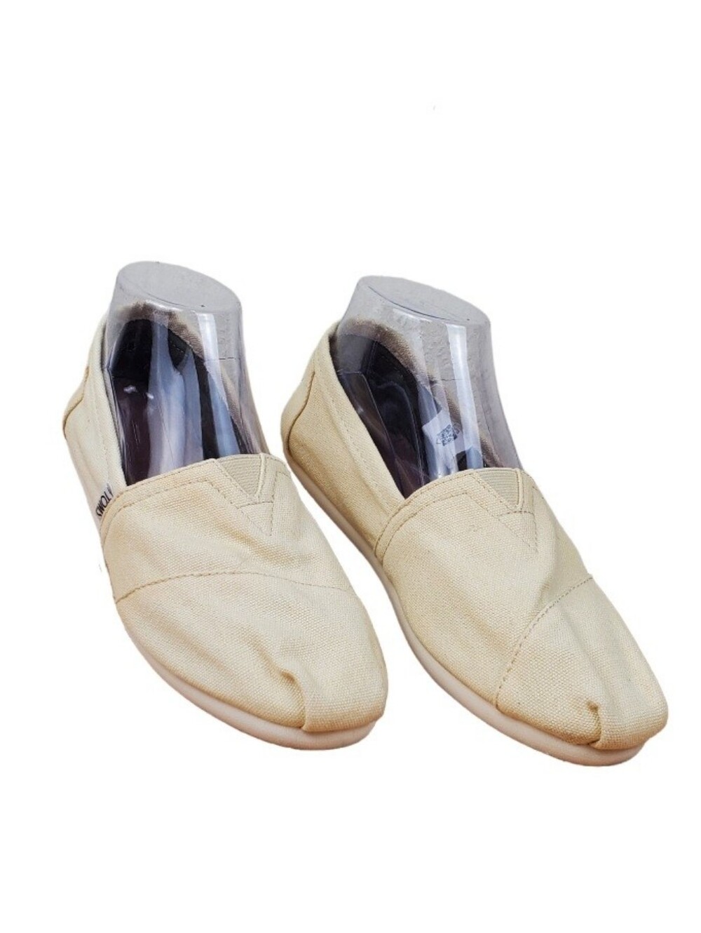 Toms Alpargata Classic Beige Canvas Loafers Slip-Ons Size 8
